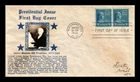 DR JIM STAMPS US COVER JAMES MONROE PRESIDENTIAL COIL FDC CROSBY PHOTO CACHET