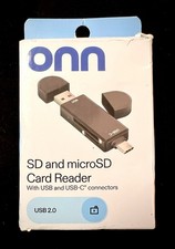 onn SD  MicroSD Card Reader with USB  USB Connectors