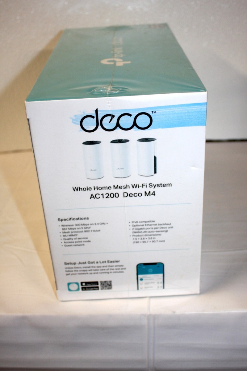 TP Link Deco M4 (3-Pack) Wi-Fi System NEW 840030700132| eBay