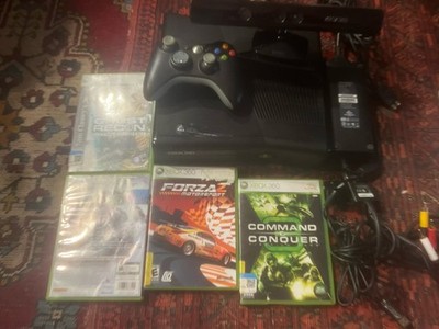 Microsoft Xbox 360 Slim Console Bundle Controller Kinect & 4 Game Lot 