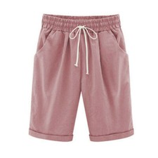 Plus Size Women Summer Hot Pants Elastic Waist Shorts Ladies Beach Casual Shorts