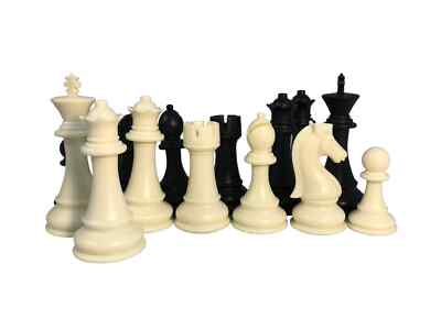 Heavily Weighted Plastic Chess Set - Tournament Size
