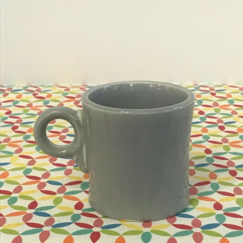 Vintage Fiestaware Gray Mug Fiesta Ring Handle Tom and Jerry 1950s 