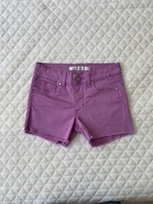 Joe  s Girl  s Denim Shorts Size 12 Frayed Hem Purple Denim shorts Barbie Core