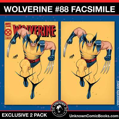 [2 Pack] Wolverine #88 Unknown Comics David Nakayama Facsimile Exclusive Color B
