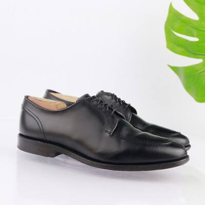 Allen Edmonds Mens La Salle Oxford Size 8.5 D Black Leather  display picture 2