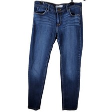 Vintage Free People Women's Dark Wash Low Rise Skinny Jeans USA Made Size 28