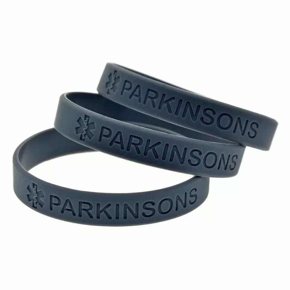 Parkinsons Disease Medical Alert Bracelet Badge Health Survival Silicone PD