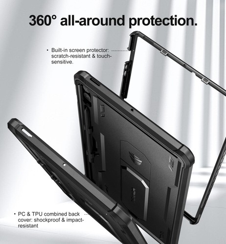 Dexnor for Samsung Galaxy Tab S9 FE Plus Case with Pen Holder Heavy Duty Cover - Picture 22 of 24