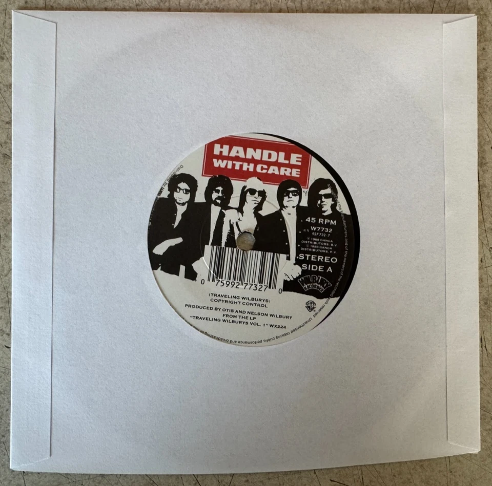 Traveling Wilburys Handle With Care 7" Vinyl Record with Picture Sleeve UK NEW - Image 3 of 3