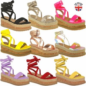 tie up flatform espadrilles