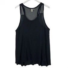 14th & Union Black Viscose Tank Top Womens XL