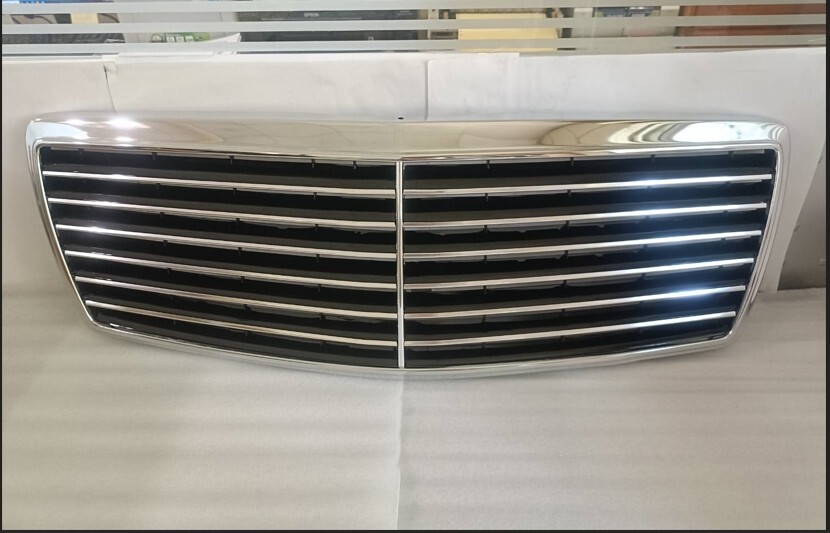 1991-1998 for Mercedes S320 S420 S500 W140 Black Grille Chrome