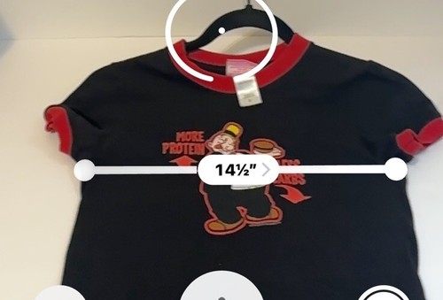 VTG Y2K Popeye Wimpy 2004 Cartoon Ringer T-Shirt Wish Size Small - Picture 6 of 6