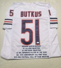 Dick Butkus signed custom Jersey autograph with stats  JSA size XL CERTIFIED