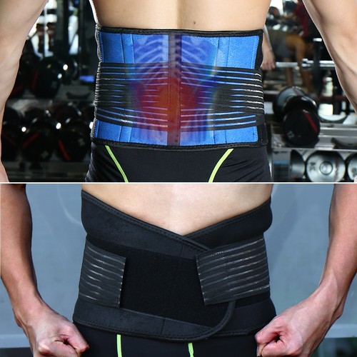 Adjustable Lower Back Brace Lumbar Support Waist Belt for Men Women Pain Relief - Picture 9 of 24