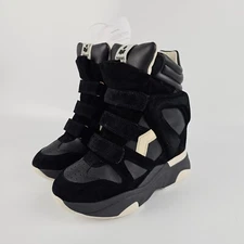 Isabel Marant Balskee Black Suede Sneakers New & Authentic