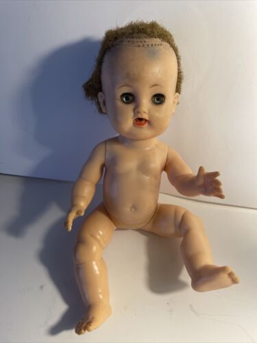 Vintage 1950's IDEAL BETSY WETSY VW1 Vinyl BABY DOLL 13 1/2" Rooted Hair  - Picture 1 of 8