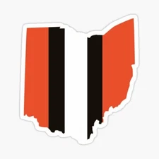 Browns Ohio Logo State Sticker Decal glossy Cleveland  4"Baker Chubb