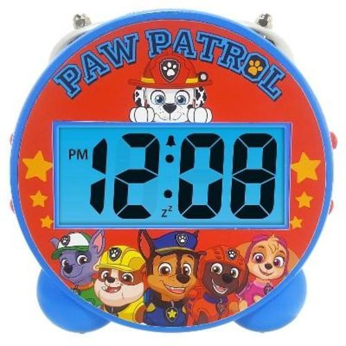 Nickelodeon Paw Patrol LCD Digital Alarm Clock Chase Rubble Marshall