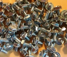 #6-32 x 1/4" hex washer Head slotted thread cutting screws, type 1, zinc, select