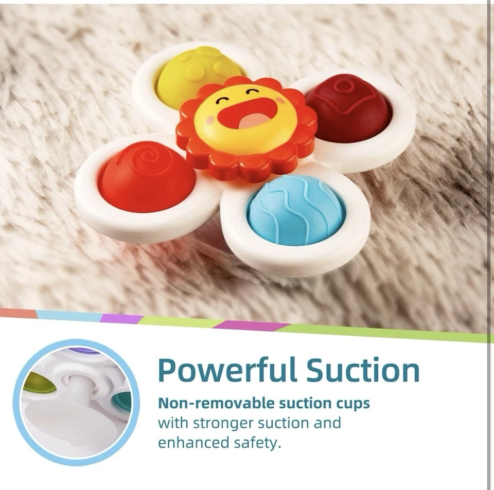 Juguetes giratorios con ventosa 3 piezas juguetes giratorios para bebés para 1 niño de 2 años regalos Foto 4 de 4