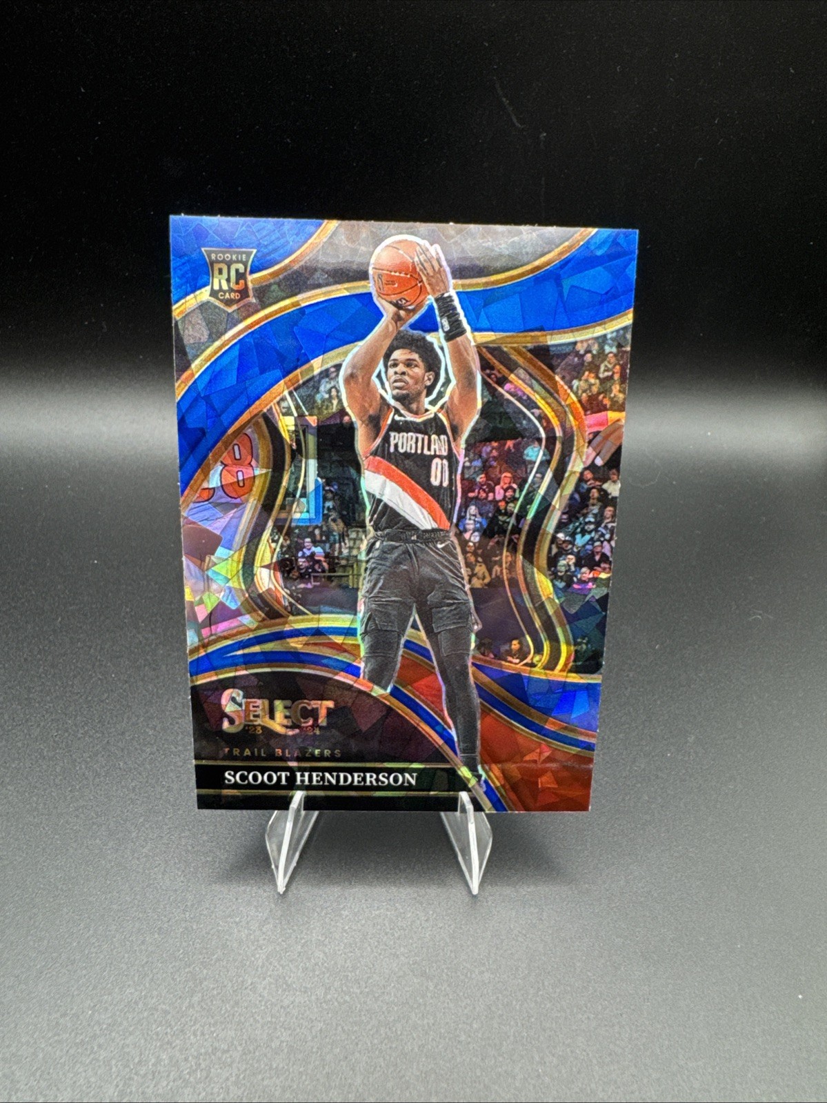 2023-24 Panini Select - Courtside Scoot Henderson #269 Blue Cracked Ice Prizm...