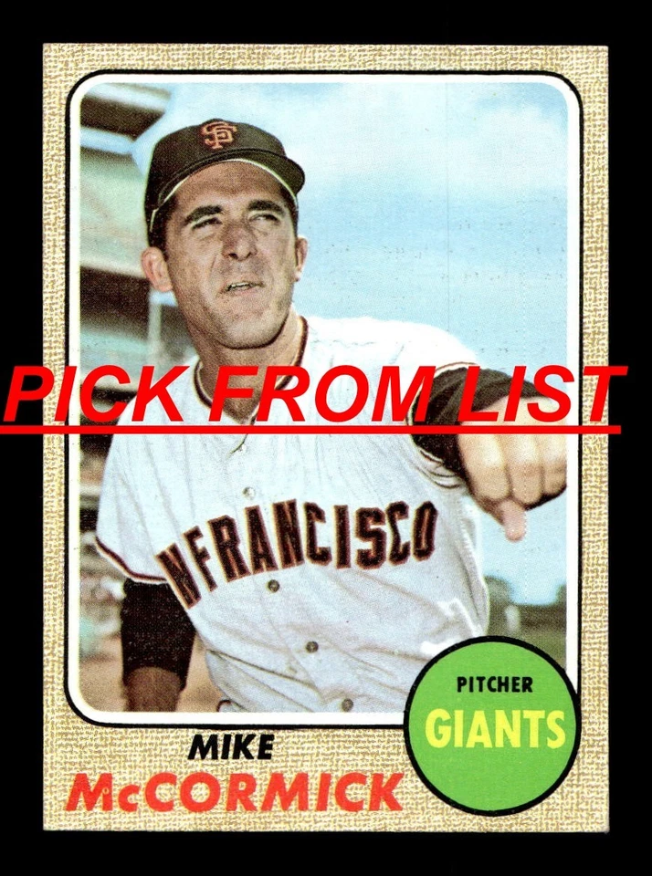 1968 Topps Baseball #234-455 VG-EX Pick From List ALL PICTURED dd2 - Image 1 of 1