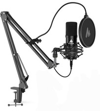 Maono Podcasting USB Microphone Kit AU-A04 Professional Audio Gaming Mic BLACK