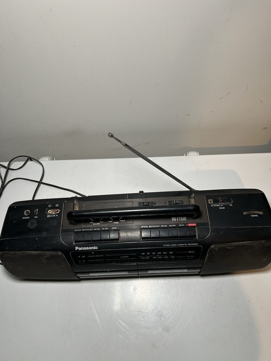 Vintage Panasonic RX-FT510 STEREO RADIO DUAL CASSETTE RECORDER w