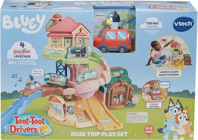 VTech Toot-Toot Fahrer Bluey Spielset Roadtrip Spielset, inkl. Spielzeugauto