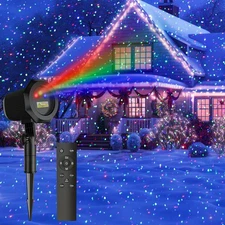 Laser Christmas Projector Lights Outdoor, Garden Firefly Light Projector with...