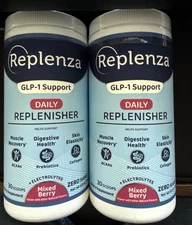 2pc Lot Replenza Daily Replenisher Mixed Berry Powder Zero Sugar Exp 8/26