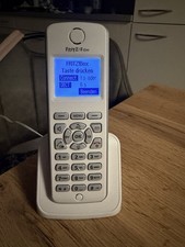 FRITZ!Fon Telefon weiss mit Ladestation und Netzteil
