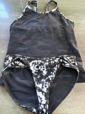Athleta Girl Camo Tie Dye Tankini Top Suit Size 12