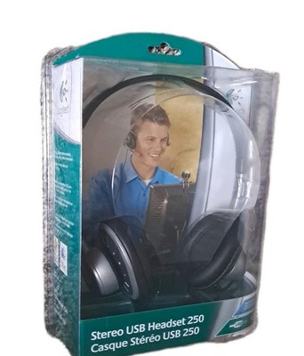 Logitech Stereo USB 250 PC Headset with Microphone Black /Silver Gaming, Music