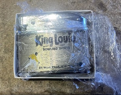 NOS King Louie Bowling Shirt Hadson Japan Lighter In Original Box W/Paperwork