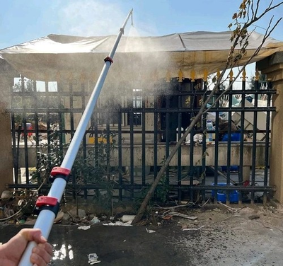 #ad 21 FT Pressure Washer Telescoping Aluminum Wand w Nozzle for Roof Fence Window $55.00