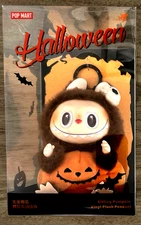 POPMART LABUBU-Halloween Sitting Pumpkin Plush Pendant Authentic New!