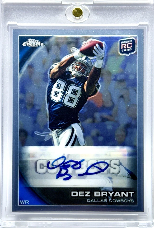Dez Bryant 2010 Topps Chrome Rookie Autograph RC Dallas Cowboys - Image 2 of 3