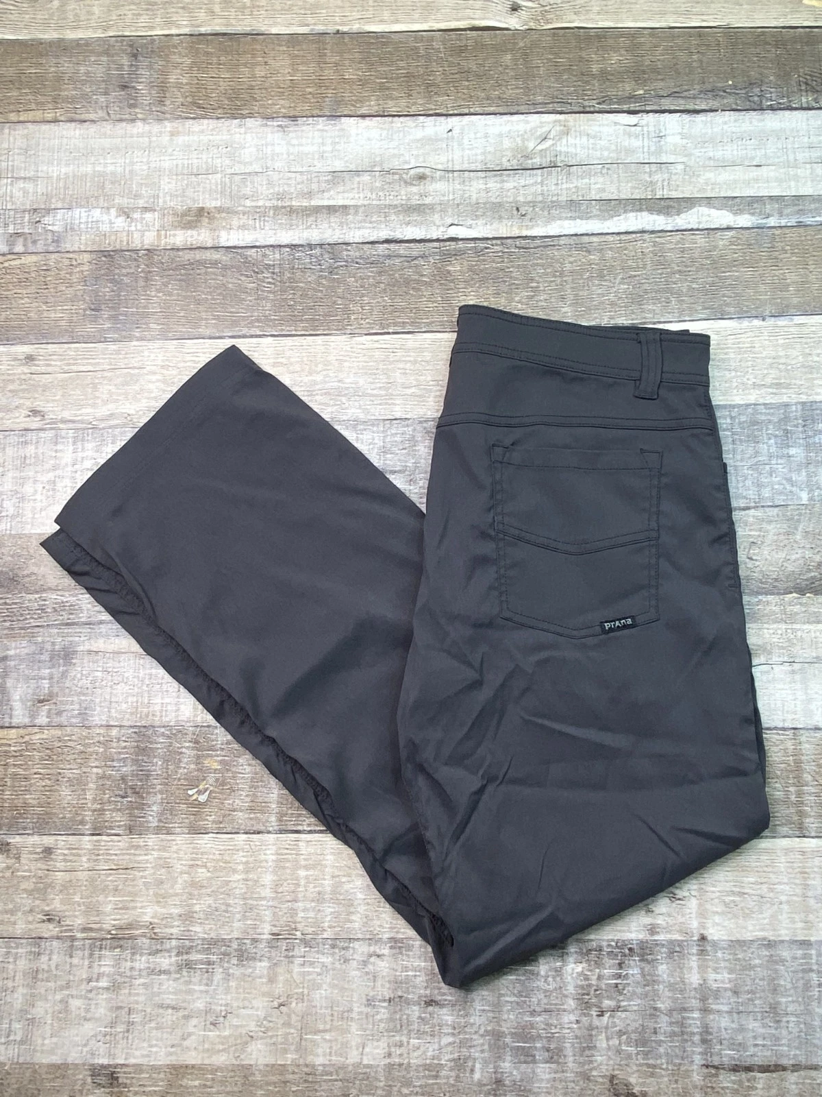 Prana Stretch Brion Pants Mens 33x29* Gray Slim Fit Nylon Stretch Hiking Outdoor