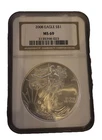 2008 $1 American Silver Eagle NGC MS69 Brown Label