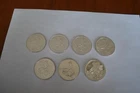 1985 ENGELHARD AMERICAN PROSPECTOR 1OZ.999 FINE SILVER ROUNDS, LOT OF SEVEN