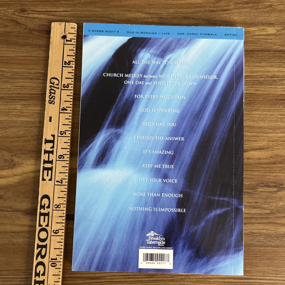 Brooklyn Tabernacle Choir Live “God Is Working” Choral Piano Book Sheet Music - Image 2 of 4