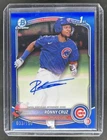 2025 Bowman Chrome Ronny Cruz Auto Blue Refractor 1st Prospect #/150 Cubs