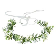 Uongeod Flower Crown Boho Flower Wreath Artificial Floral Crown Bridal Headpi...