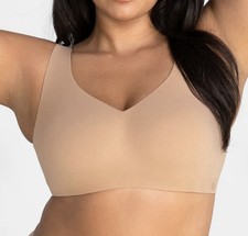 Honeylove Softform Bra Sand Nude 1X 40C/D No Pads Soft Supportive Wireless