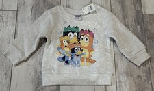 Bluey Sweatshirt size 12M - Light Heathered Gray - NEW