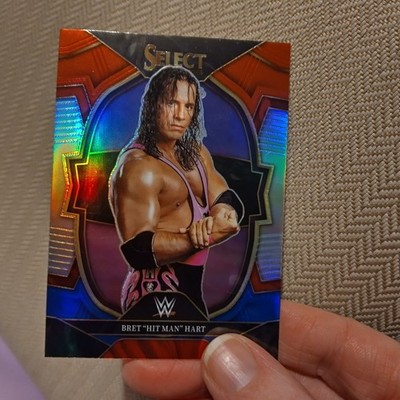 Bret Hitman Hart Prisma Panini Prizm WWE rot weiß und blau Sammelkarte auswählen 