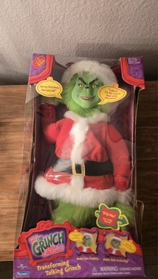 2000 Playmates Transforming Talking Grinch Plush Interactive Doll Dr Seuss Movie